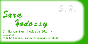 sara hodossy business card